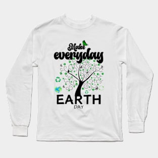 happy funny  earth day 2024 gift april 22 Cute Teacher  Lover Rainbow Long Sleeve T-Shirt